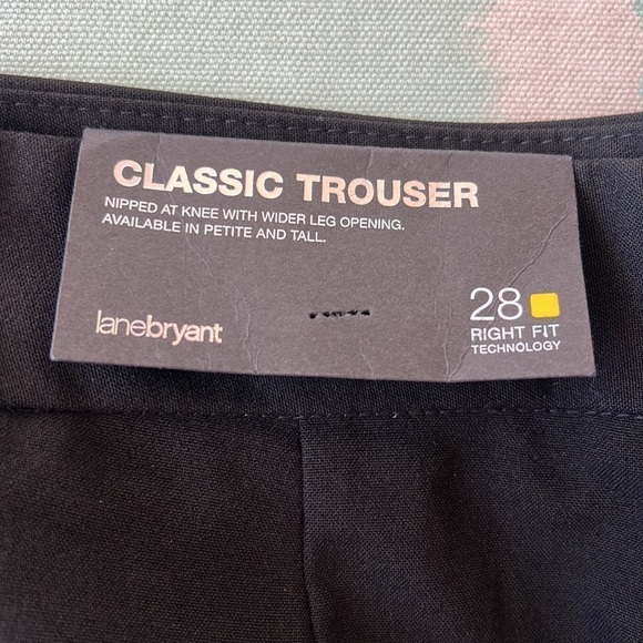 Lane Bryant Wide Leg Right Fit Technology Black Classic Trouser Dress Pants - Picture 6 of 11